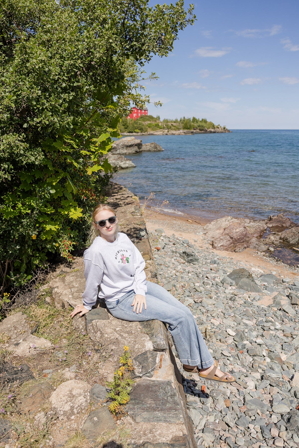 Michigan Apple Blossom Crewneck