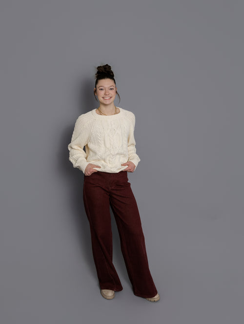 Burgundy Judy Blue Denim