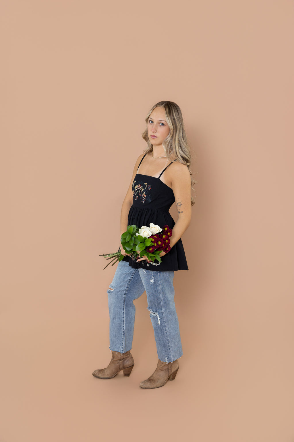 Charlie Floral Peplum Tank