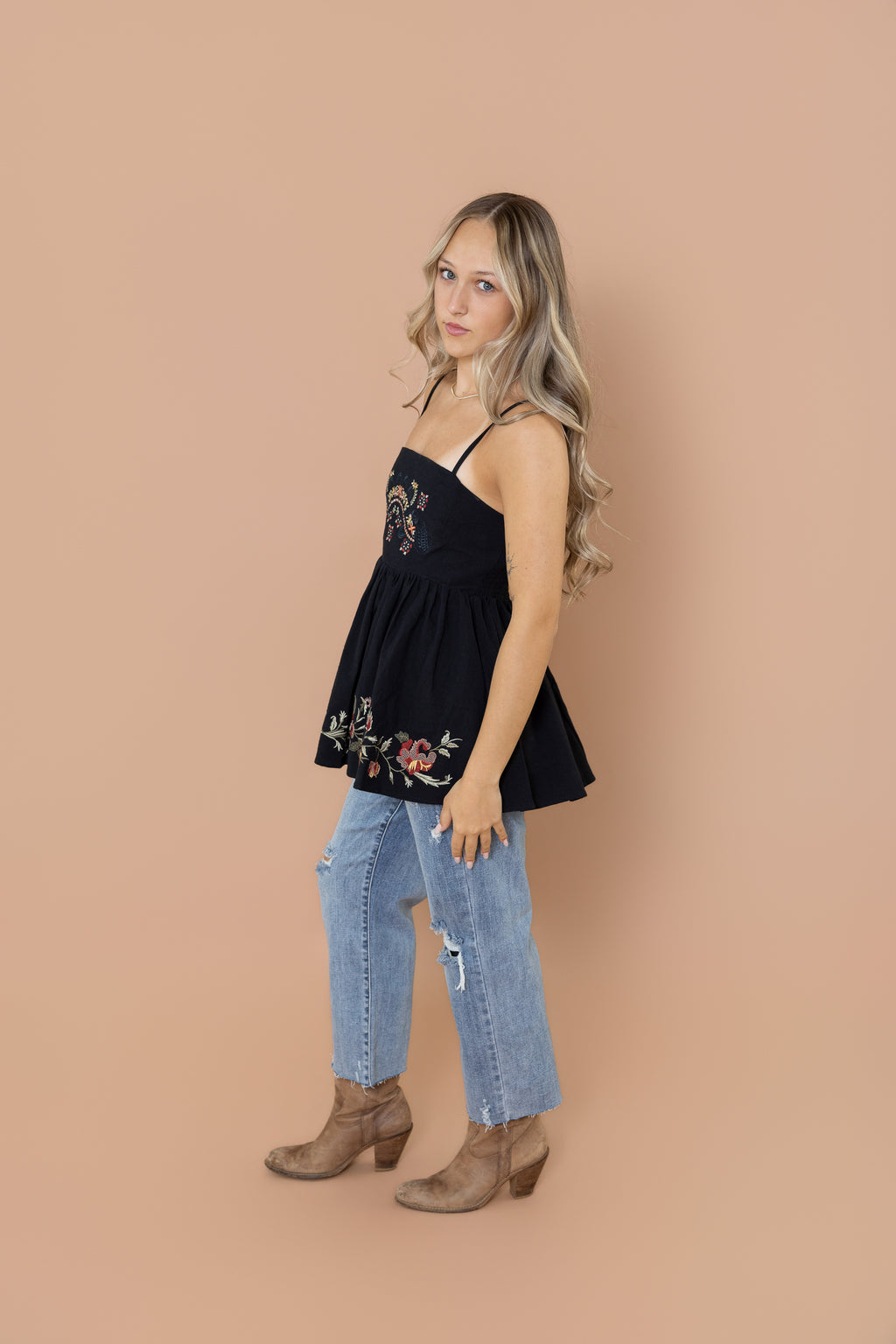 Charlie Floral Peplum Tank