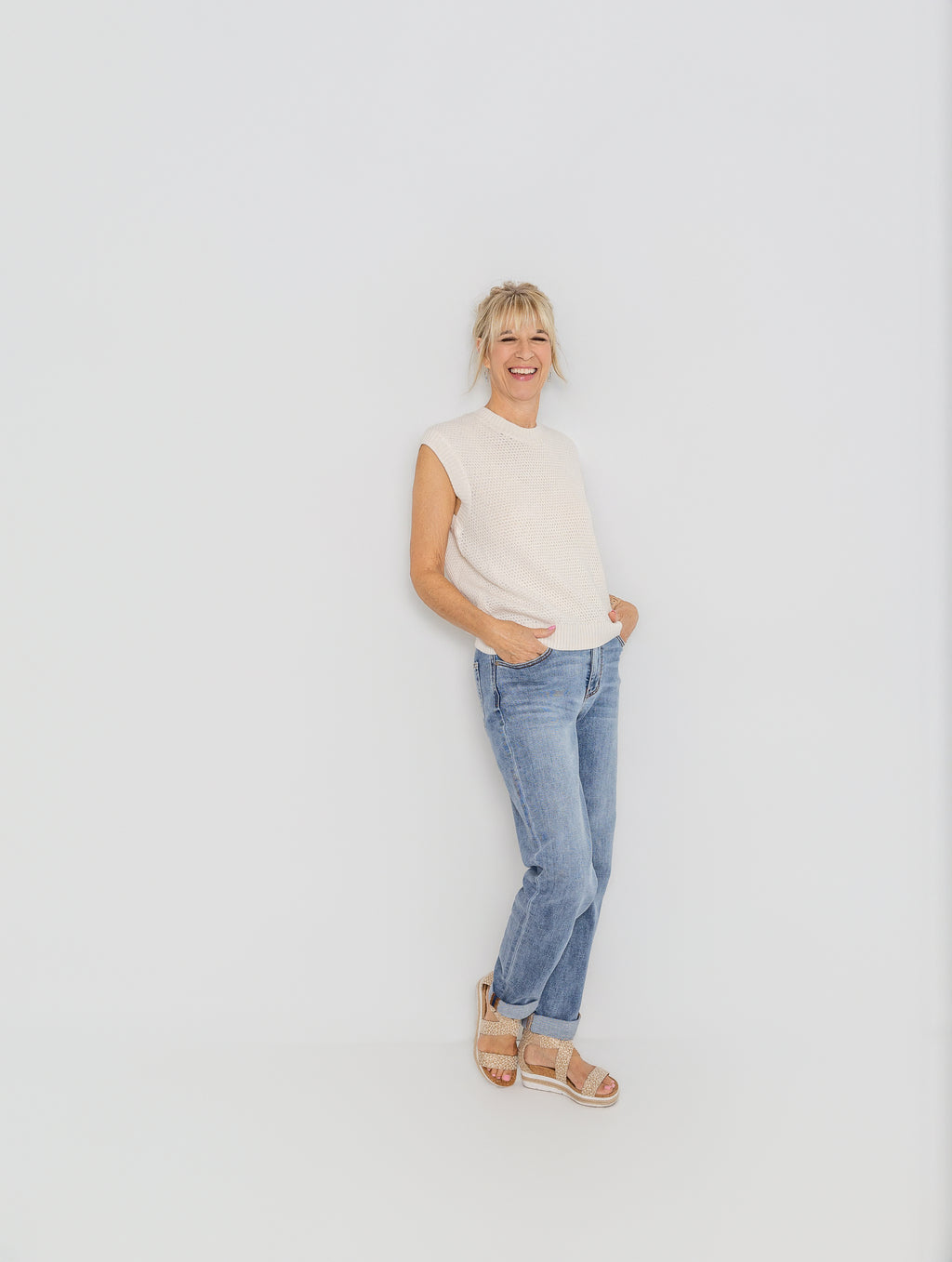 Shoreline Relaxed Sweater Top By: Pact
