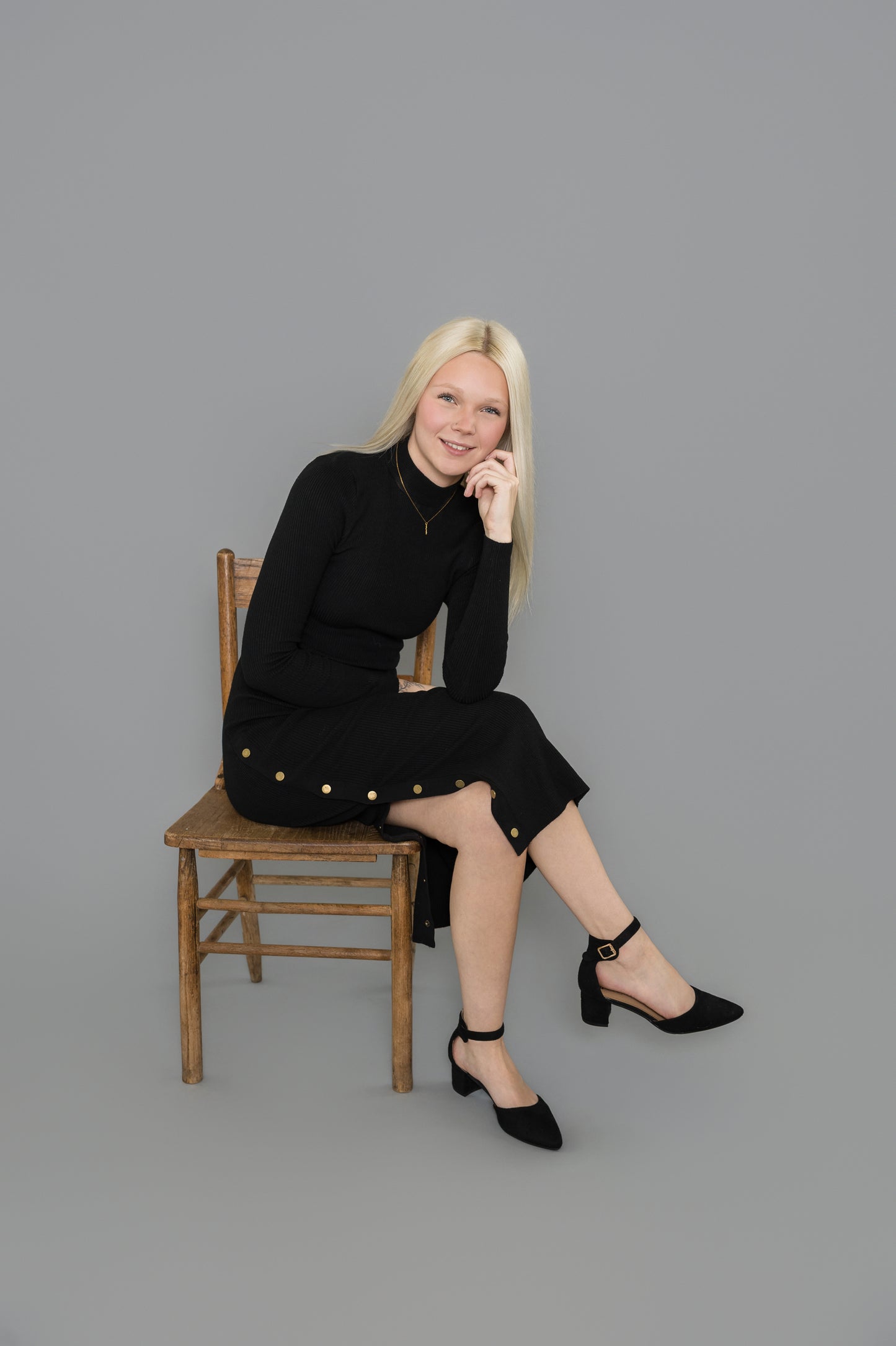 Black Midi Sweater Dress