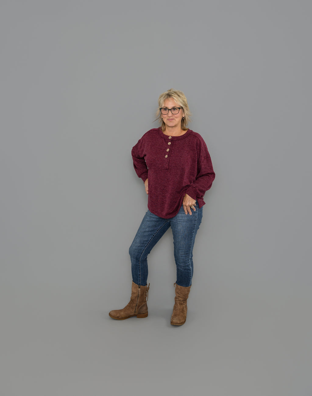 Jessica Ribbed Long Sleeve Top