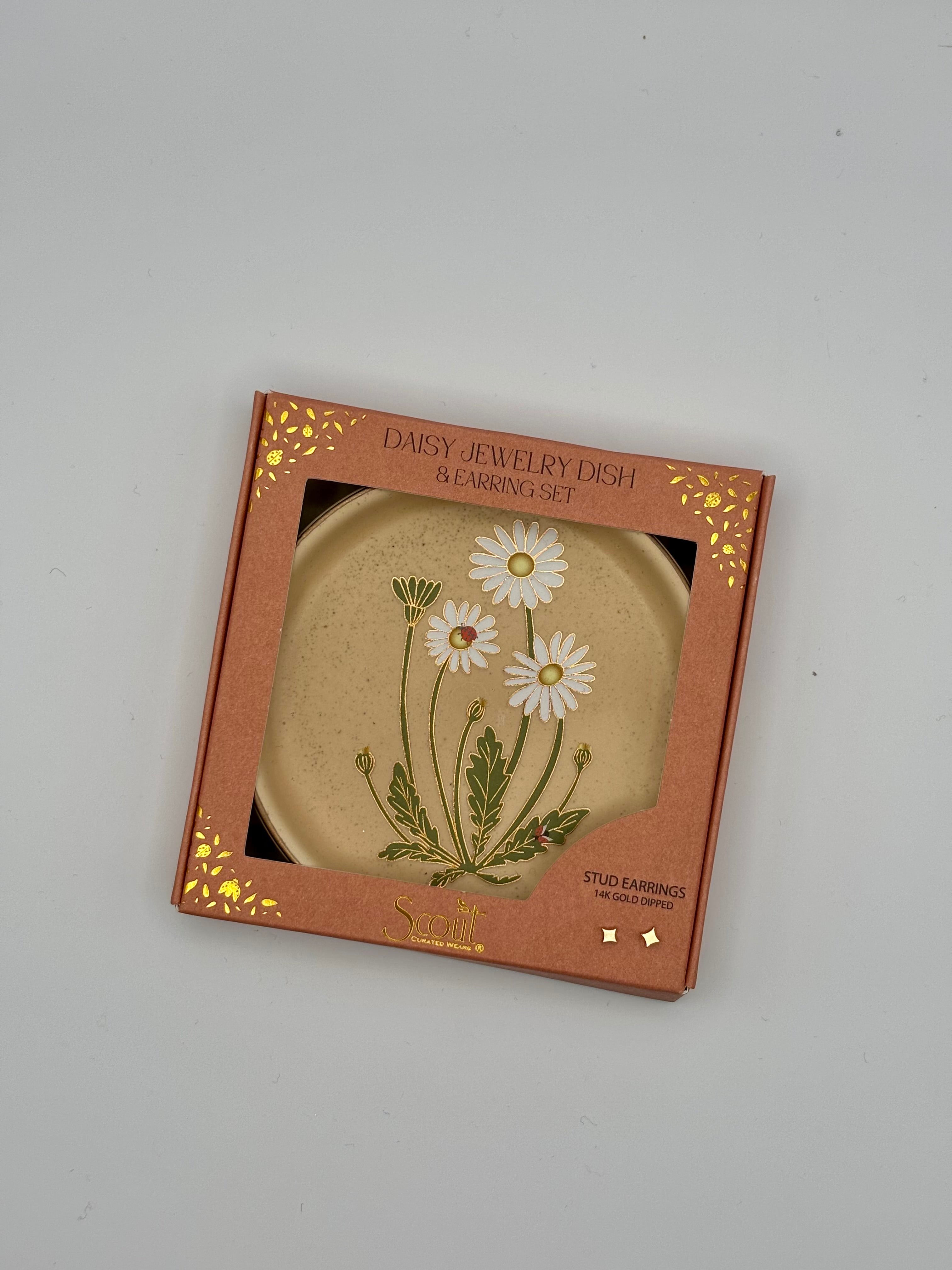 Dainty Jewelry Dish & Earring Set