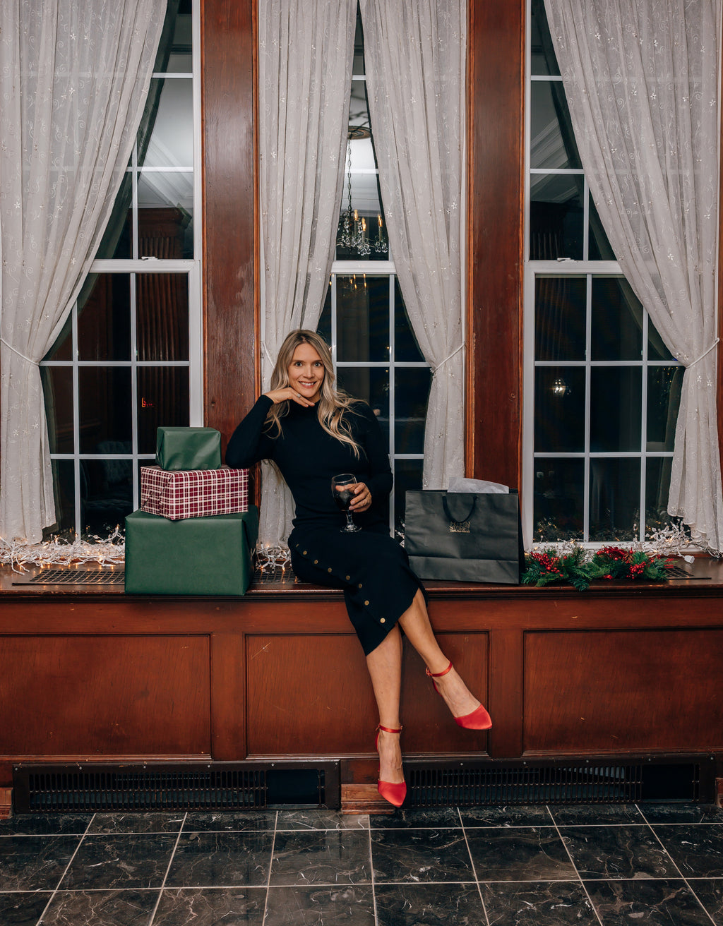 Black Midi Sweater Dress