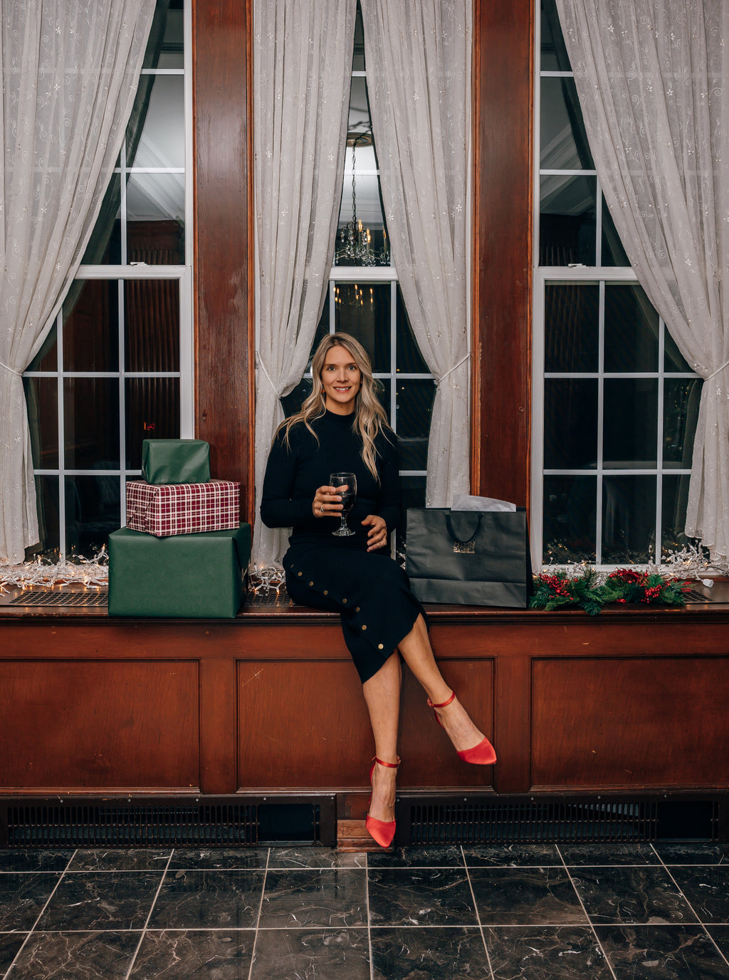 Black Midi Sweater Dress