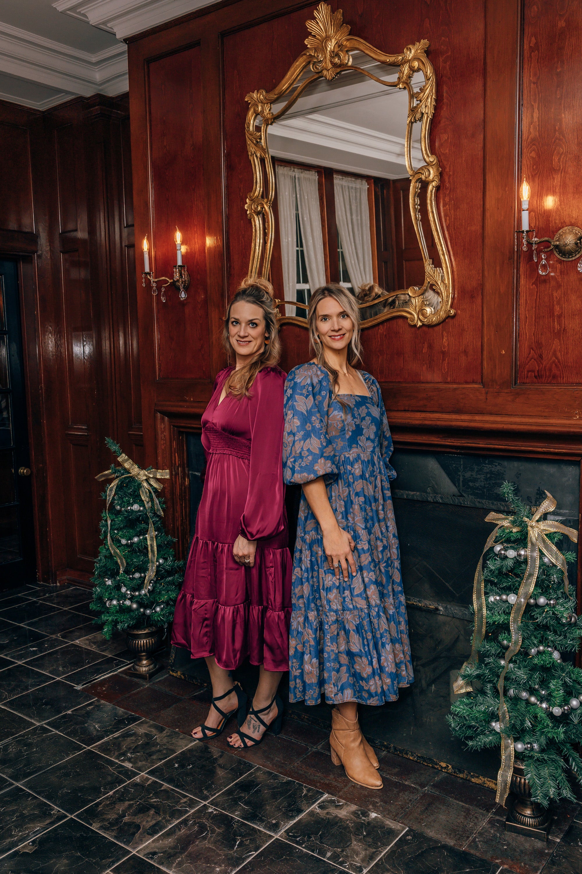 Nicole Denim Floral Dress