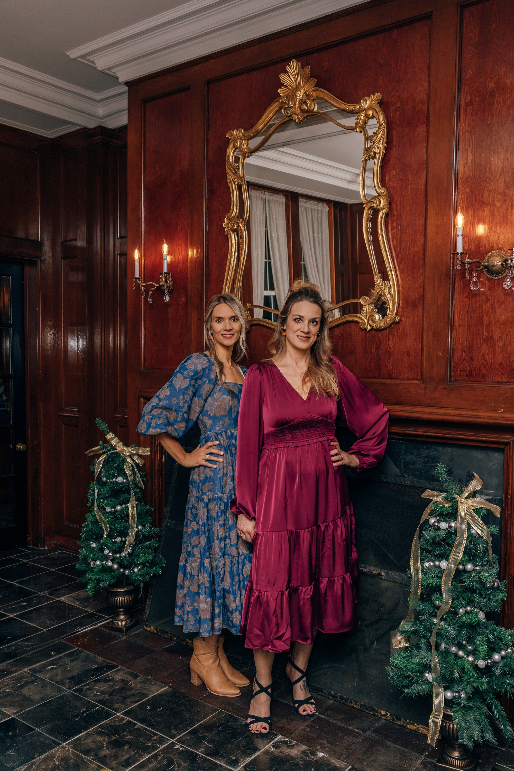 Nicole Denim Floral Dress